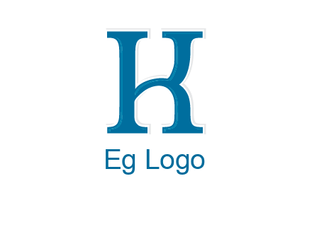 letter K also forming letter H