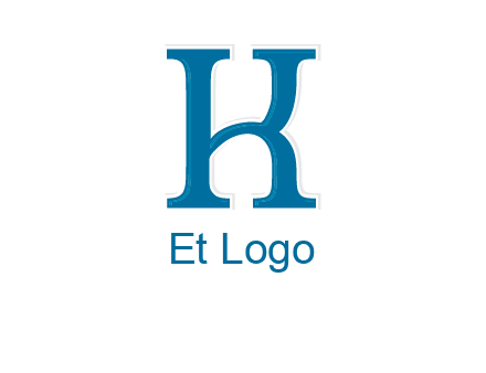 letter K also forming letter H