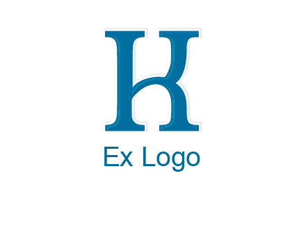 letter K also forming letter H