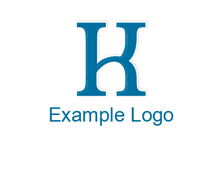 letter K also forming letter H