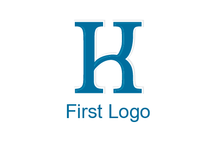 letter K also forming letter H