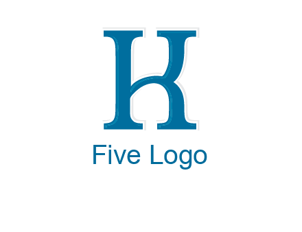 letter K also forming letter H