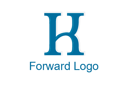 letter K also forming letter H