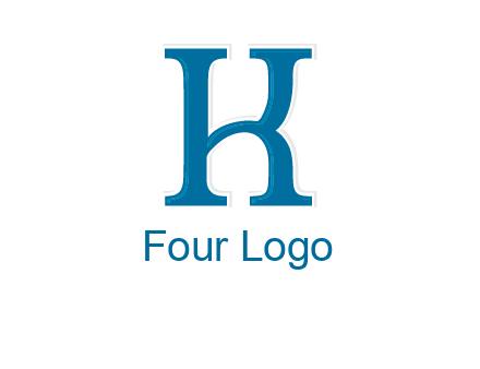 letter K also forming letter H