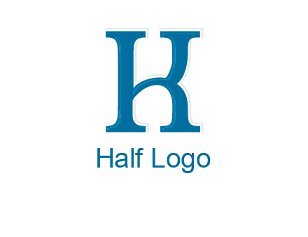 letter K also forming letter H