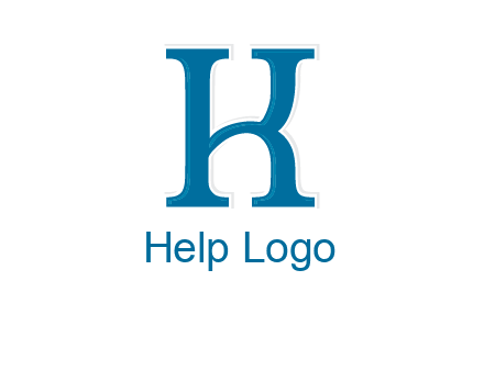 letter K also forming letter H