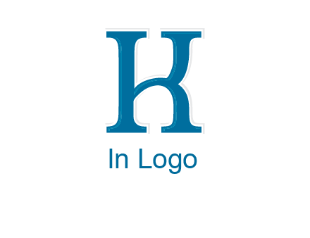 letter K also forming letter H