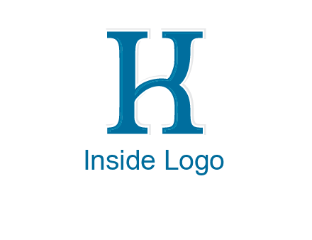 letter K also forming letter H