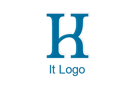 letter K also forming letter H