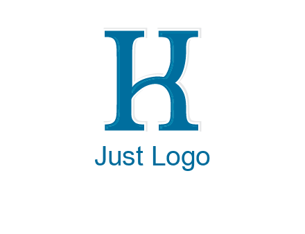 letter K also forming letter H