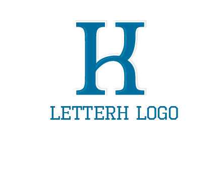 letter K also forming letter H