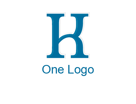 letter K also forming letter H
