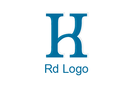 letter K also forming letter H