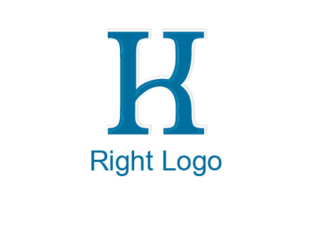 letter K also forming letter H
