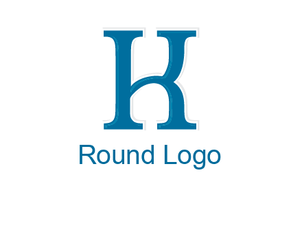 letter K also forming letter H