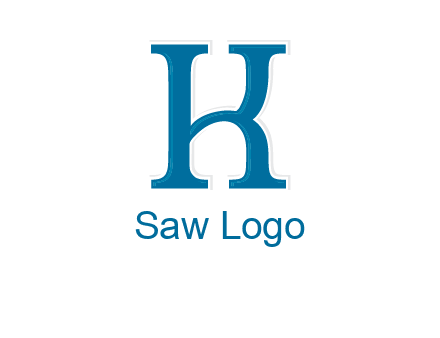 letter K also forming letter H