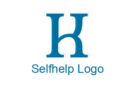 letter K also forming letter H
