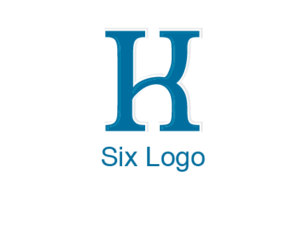 letter K also forming letter H