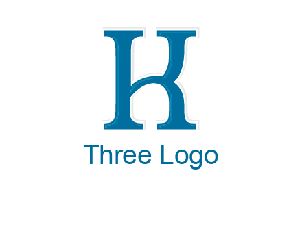 letter K also forming letter H