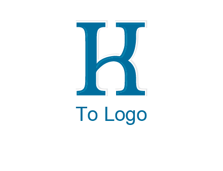 letter K also forming letter H