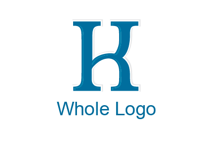 letter K also forming letter H