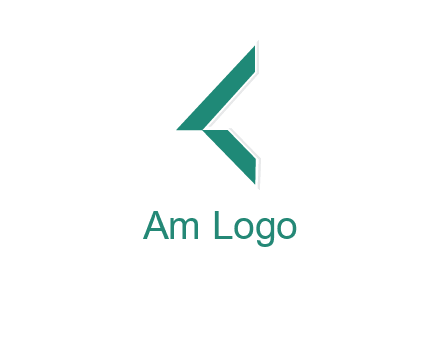 polygonal shapes forming abstract letter K