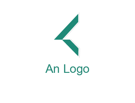 polygonal shapes forming abstract letter K