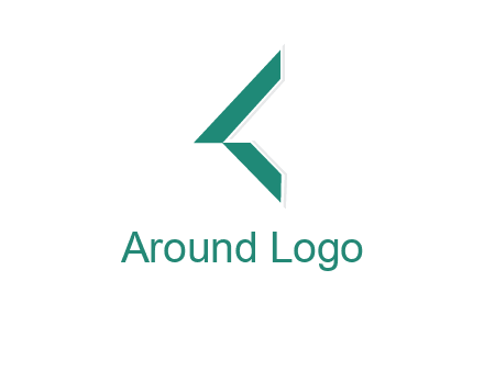polygonal shapes forming abstract letter K