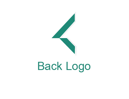 polygonal shapes forming abstract letter K