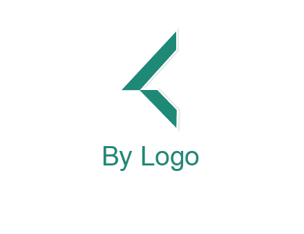 polygonal shapes forming abstract letter K