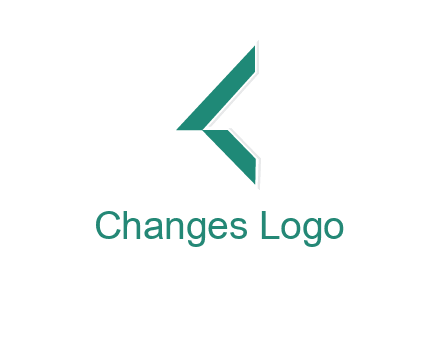 polygonal shapes forming abstract letter K