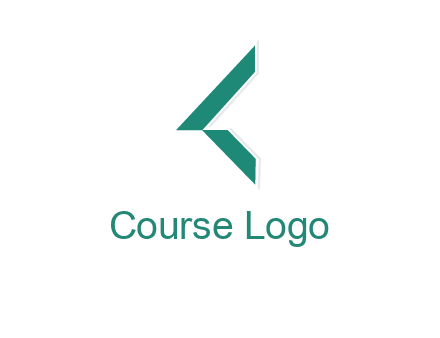 polygonal shapes forming abstract letter K