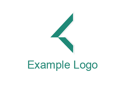 polygonal shapes forming abstract letter K