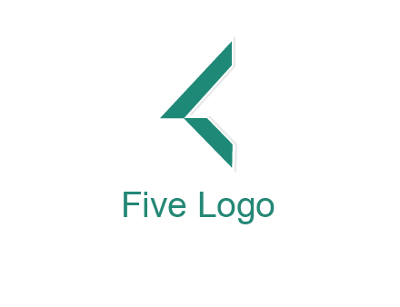 polygonal shapes forming abstract letter K