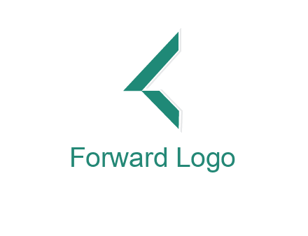 polygonal shapes forming abstract letter K