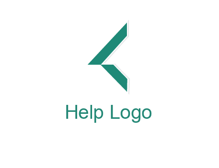 polygonal shapes forming abstract letter K