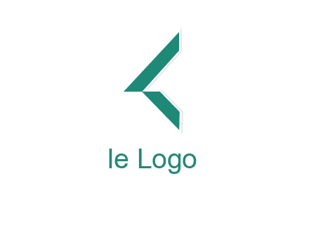 polygonal shapes forming abstract letter K