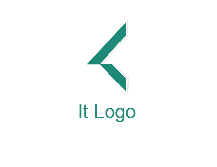 polygonal shapes forming abstract letter K