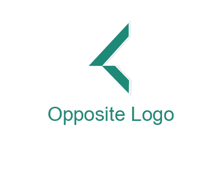 polygonal shapes forming abstract letter K