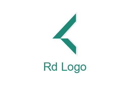 polygonal shapes forming abstract letter K