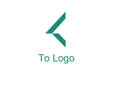polygonal shapes forming abstract letter K