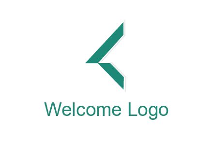 polygonal shapes forming abstract letter K
