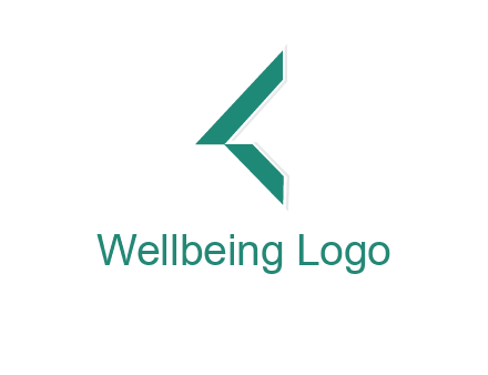 polygonal shapes forming abstract letter K