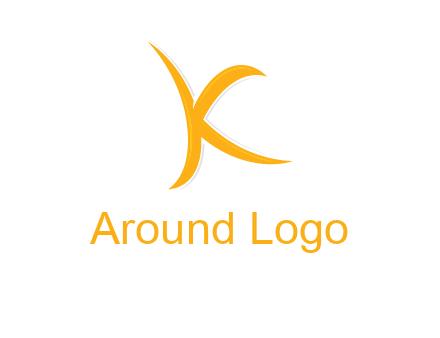 abstract swoosh letter K