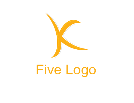 abstract swoosh letter K