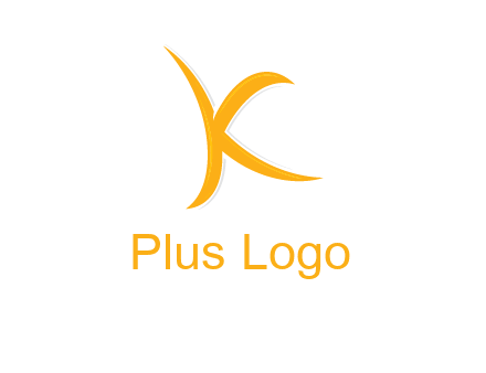 abstract swoosh letter K