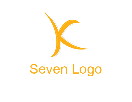 abstract swoosh letter K