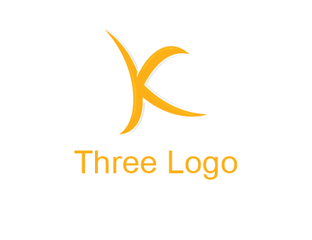 abstract swoosh letter K