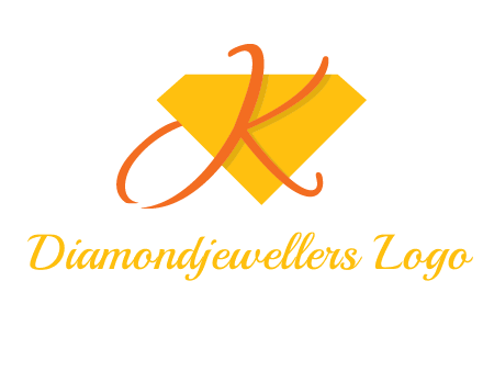 Letter k in front of diamond shape logo