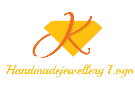 Letter k in front of diamond shape logo
